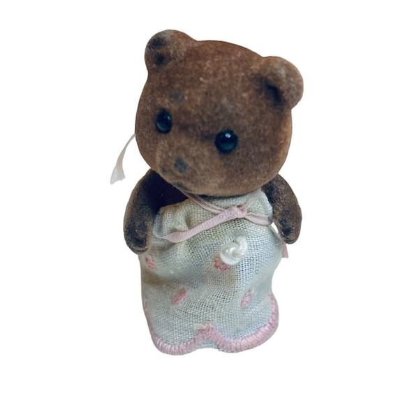 1980s Sylvania Calico Critters Timbertop Bear Baby Girl - Picture 2 of 6